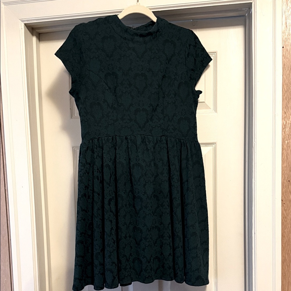 Xhilaration Dark Green Lace Casual Dress